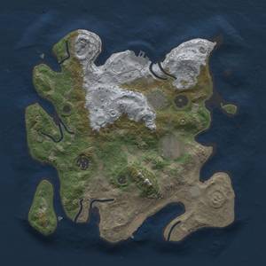 Thumbnail Rust Map: Procedural Map, Size: 3000, Seed: 626388495, 9 Monuments