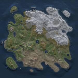 Thumbnail Rust Map: Procedural Map, Size: 3500, Seed: 879037089, 13 Monuments