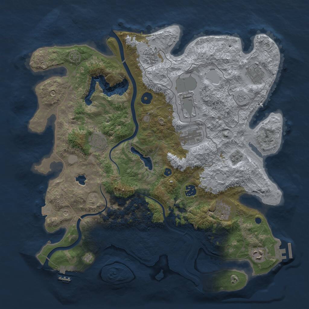 Rust Map: Procedural Map, Size: 4000, Seed: 615830564, 15 Monuments