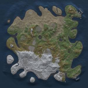 Thumbnail Rust Map: Procedural Map, Size: 3700, Seed: 1199213911, 17 Monuments