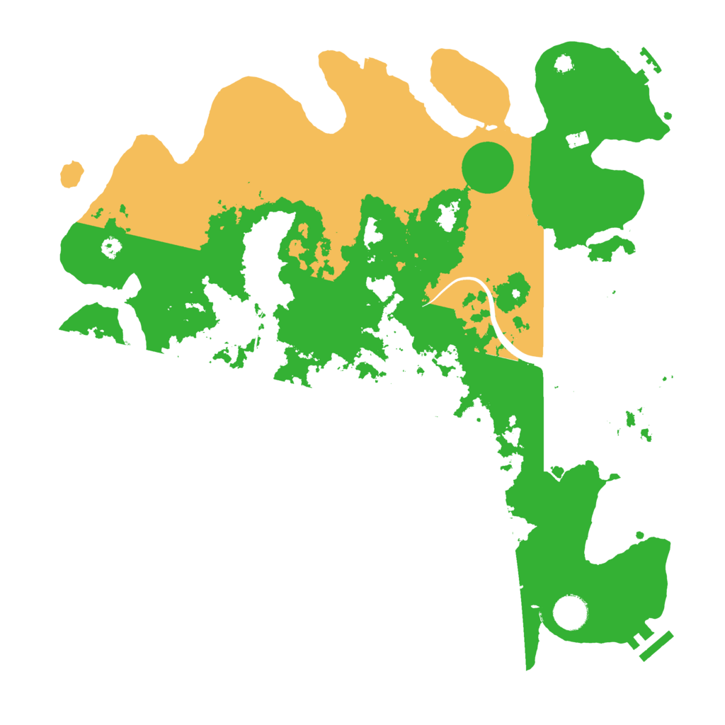Biome Rust Map: Procedural Map, Size: 3700, Seed: 1199213911