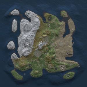Thumbnail Rust Map: Procedural Map, Size: 3000, Seed: 25378, 12 Monuments
