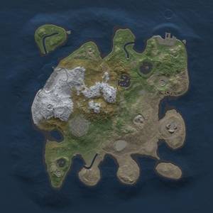 Thumbnail Rust Map: Procedural Map, Size: 2500, Seed: 3486489, 11 Monuments