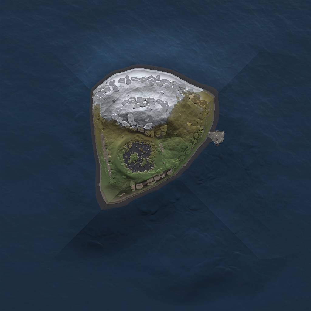 Rust Map: Procedural Map, Size: 1000, Seed: 75617, 3 Monuments