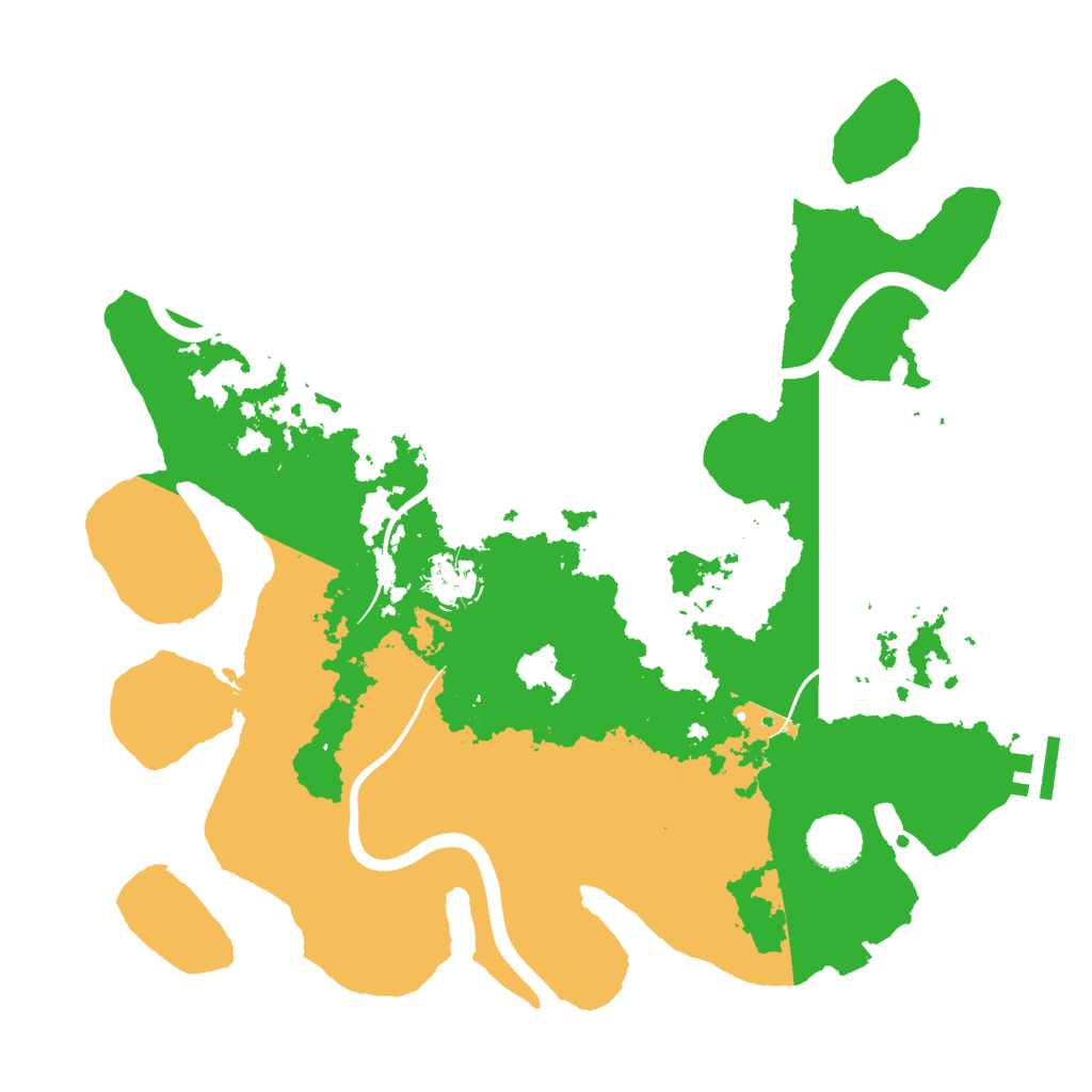 Biome Rust Map: Procedural Map, Size: 3500, Seed: 19407