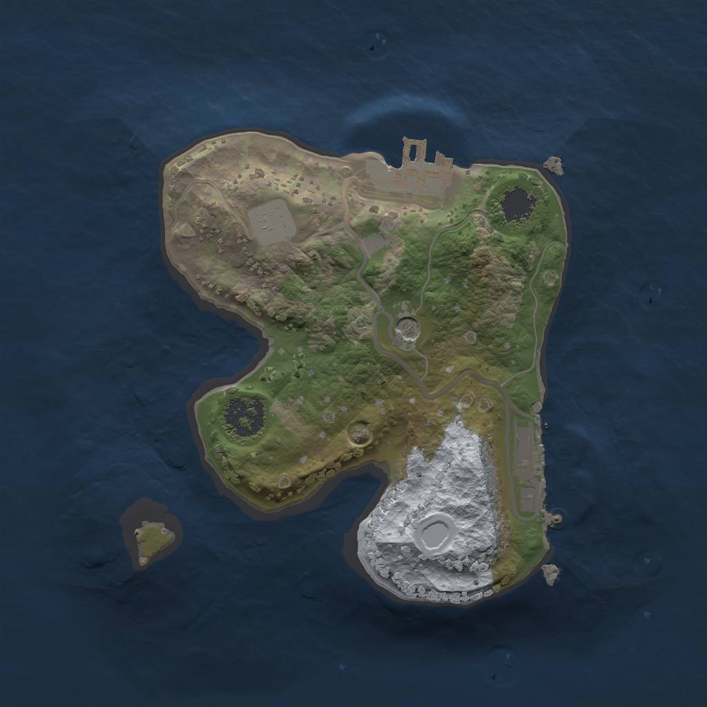Rust Map: Procedural Map, Size: 1800, Seed: 839132436, 8 Monuments