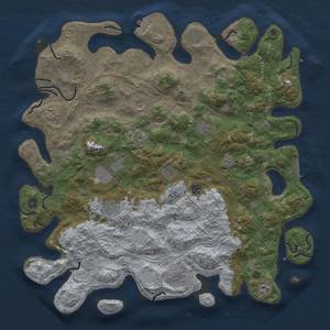 Thumbnail Rust Map: Procedural Map, Size: 4800, Seed: 2005566090, 20 Monuments