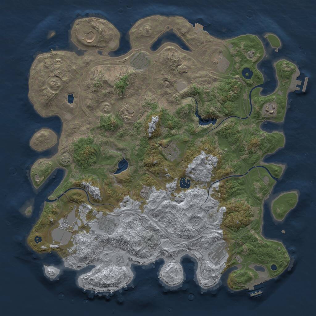 Rust Map: Procedural Map, Size: 4250, Seed: 165260065, 17 Monuments
