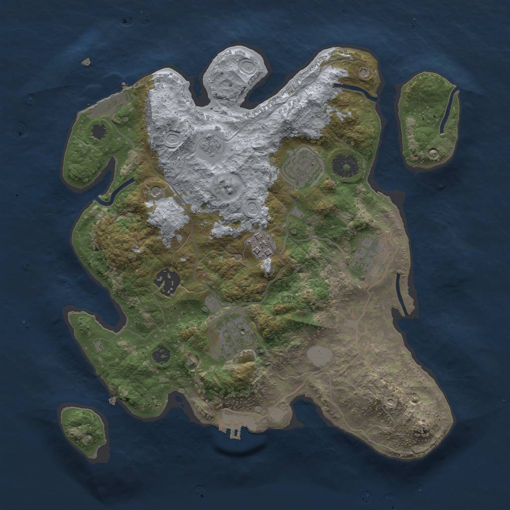Rust Map: Procedural Map, Size: 3000, Seed: 278559586, 12 Monuments