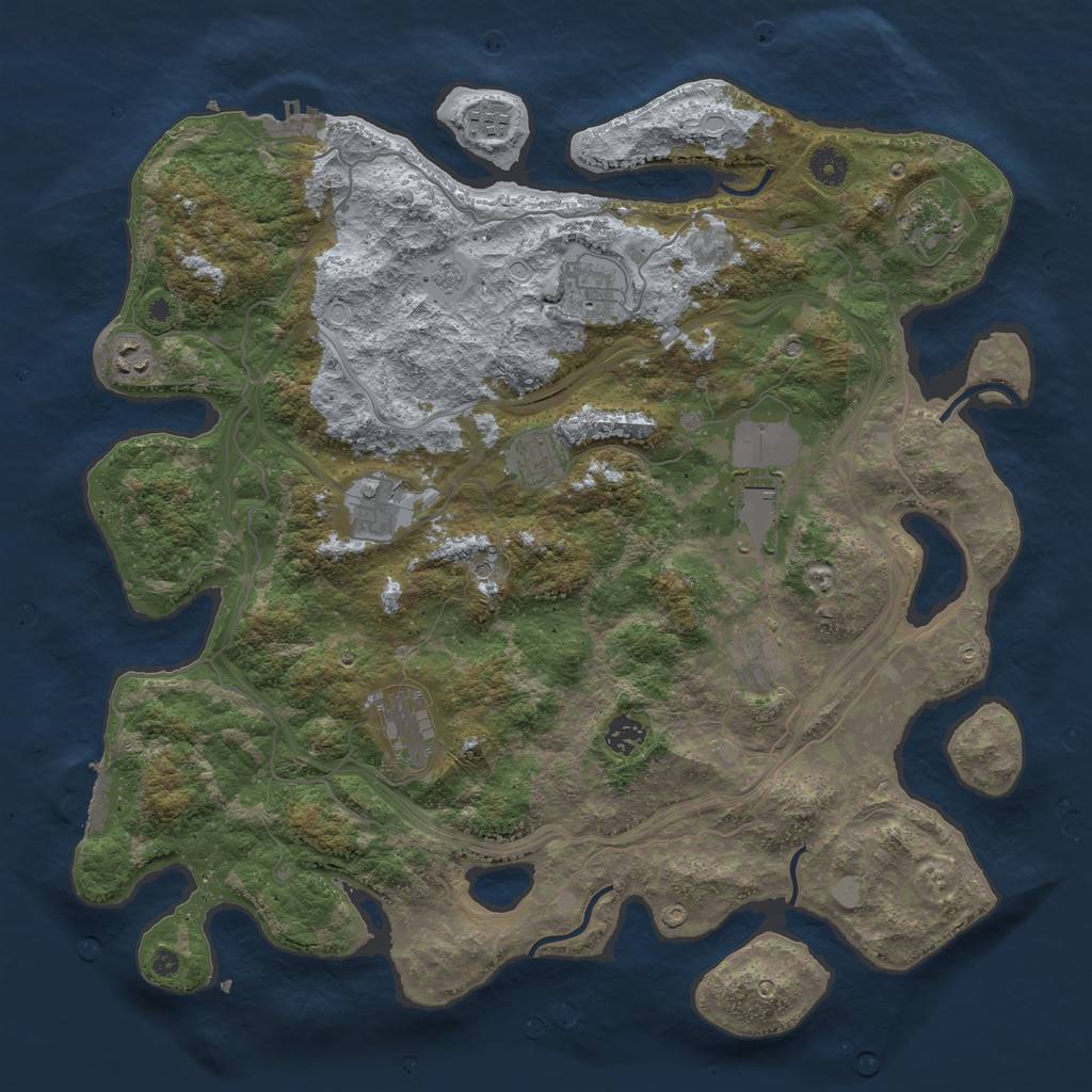 Rust Map: Procedural Map, Size: 4250, Seed: 255155523, 19 Monuments