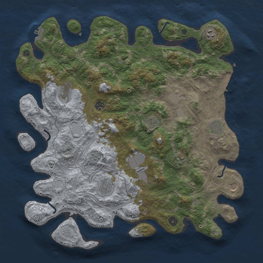 Rust Map: Procedural Map, Size: 4250, Seed: 1735262567, 20 Monuments