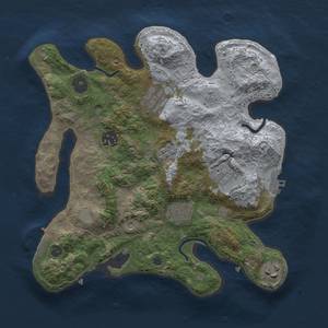 Thumbnail Rust Map: Procedural Map, Size: 3000, Seed: 2127481611, 13 Monuments