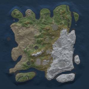 Thumbnail Rust Map: Procedural Map, Size: 3600, Seed: 1348012733, 16 Monuments