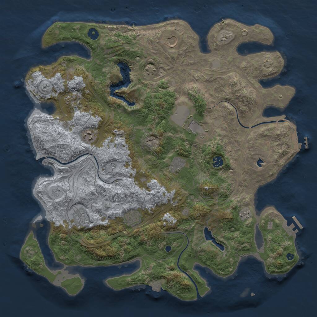 Rust Map: Procedural Map, Size: 4250, Seed: 576801732, 15 Monuments