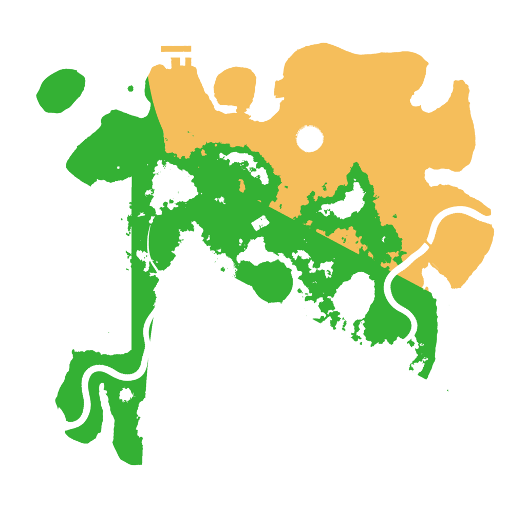 Biome Rust Map: Procedural Map, Size: 3500, Seed: 7467
