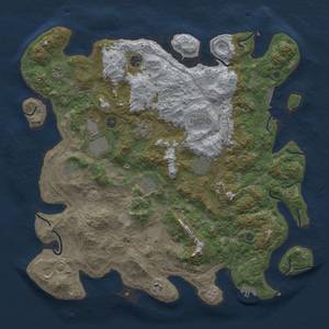 Thumbnail Rust Map: Procedural Map, Size: 4500, Seed: 1206833663, 20 Monuments