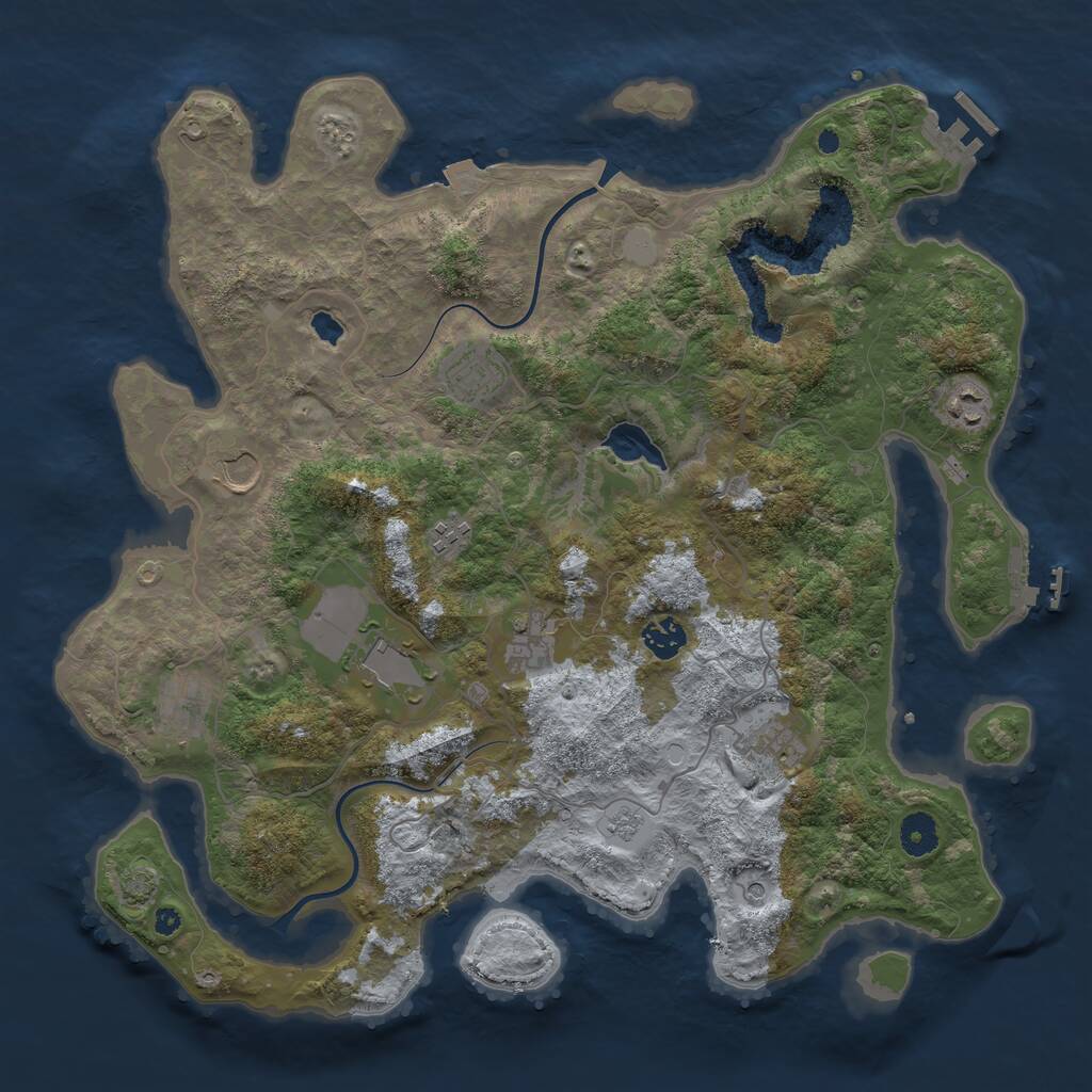 Rust Map: Procedural Map, Size: 4000, Seed: 968541, 15 Monuments