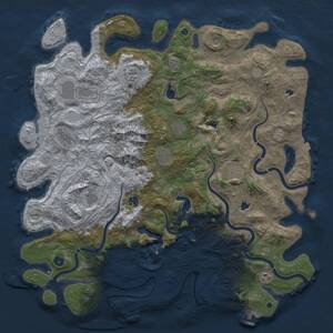 Thumbnail Rust Map: Procedural Map, Size: 5000, Seed: 295974043, 17 Monuments
