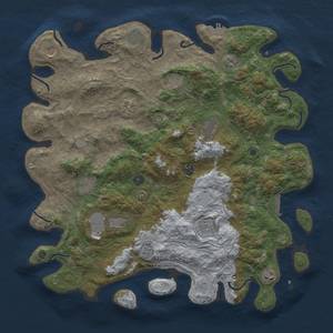 Thumbnail Rust Map: Procedural Map, Size: 4500, Seed: 2119442174, 20 Monuments