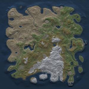 Thumbnail Rust Map: Procedural Map, Size: 4500, Seed: 2119442174, 17 Monuments