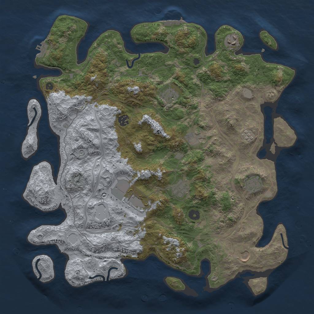 Rust Map: Procedural Map, Size: 4250, Seed: 8002, 16 Monuments