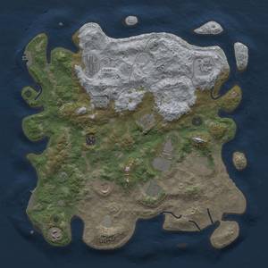 Thumbnail Rust Map: Procedural Map, Size: 4000, Seed: 91503, 19 Monuments