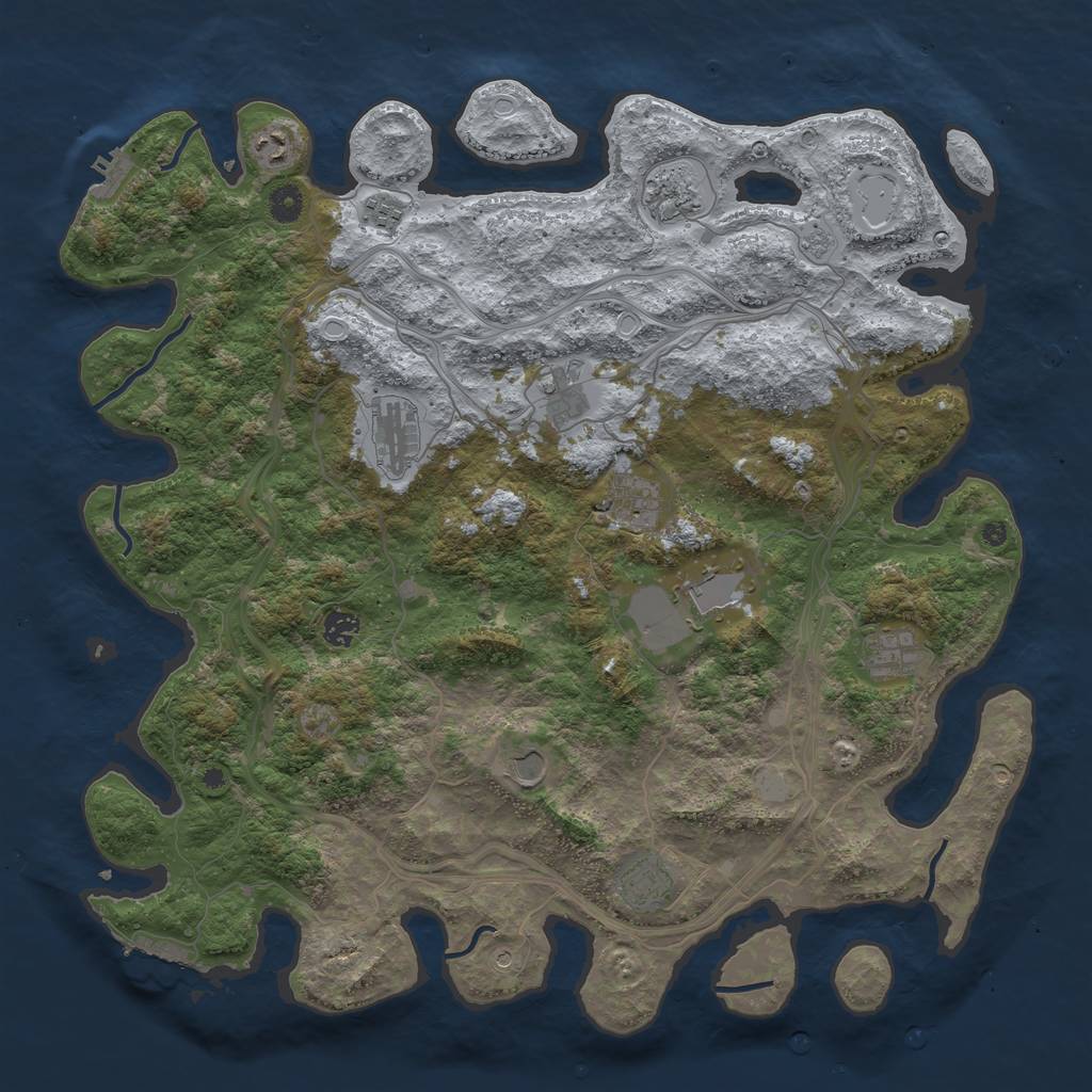 Rust Map: Procedural Map, Size: 4500, Seed: 20221014, 20 Monuments