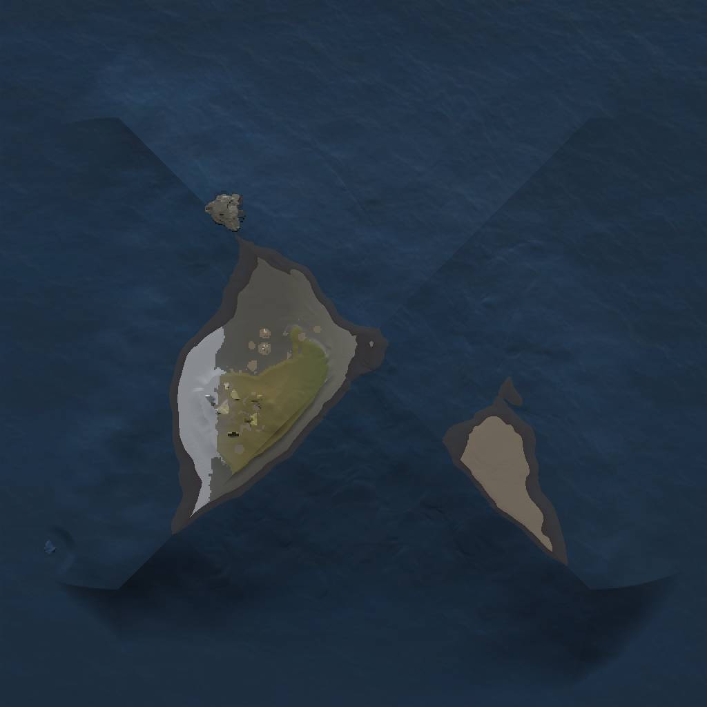 Rust Map: Procedural Map, Size: 1000, Seed: 72486320, 3 Monuments