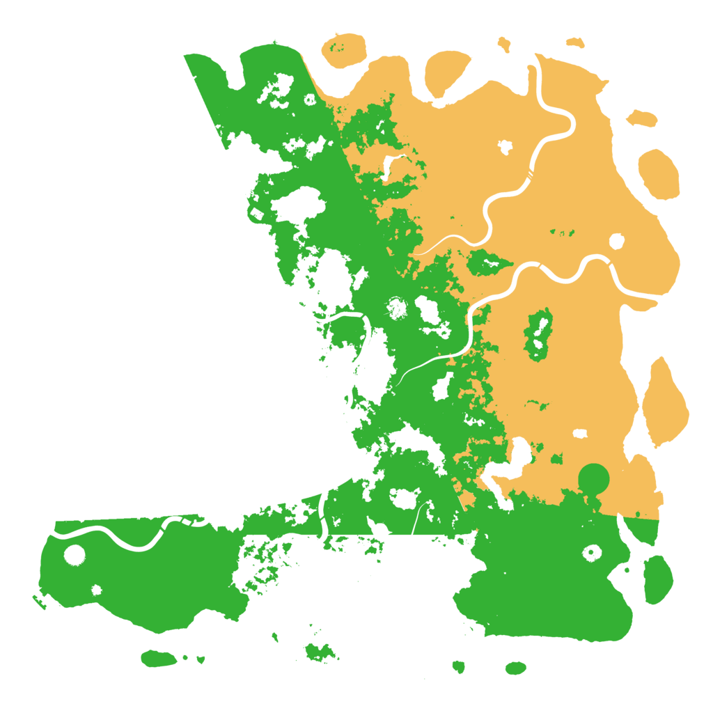 Biome Rust Map: Procedural Map, Size: 6000, Seed: 1988