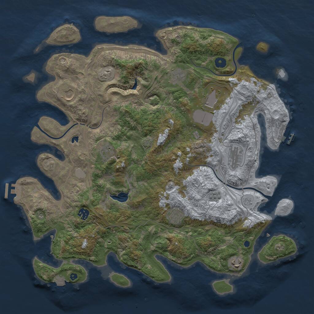 Rust Map: Procedural Map, Size: 4250, Seed: 788187472, 15 Monuments
