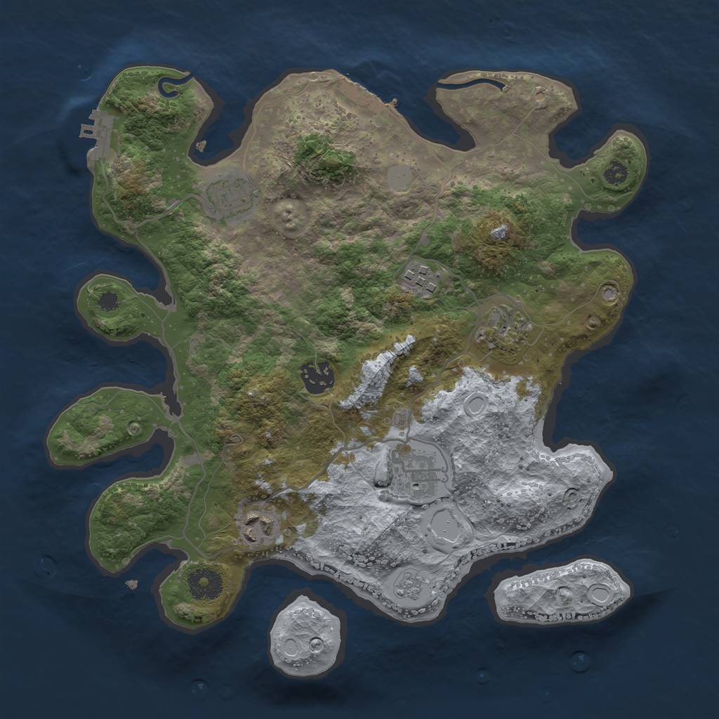 Rust Map: Procedural Map, Size: 3200, Seed: 151022, 14 Monuments