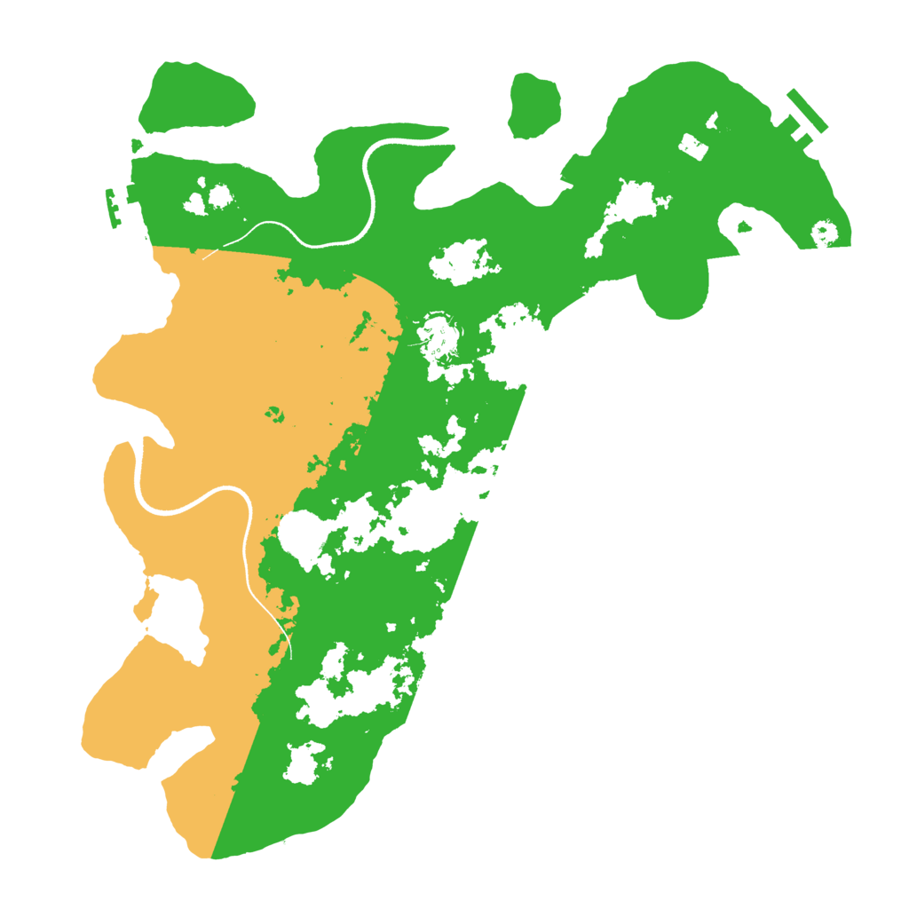 Biome Rust Map: Procedural Map, Size: 3500, Seed: 25478