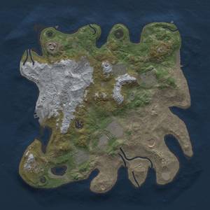 Thumbnail Rust Map: Procedural Map, Size: 3500, Seed: 939946128, 17 Monuments