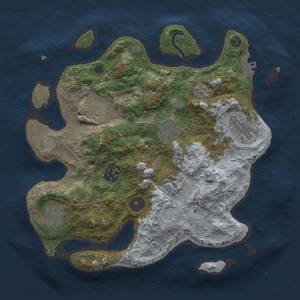 Thumbnail Rust Map: Procedural Map, Size: 3000, Seed: 1647370276, 14 Monuments