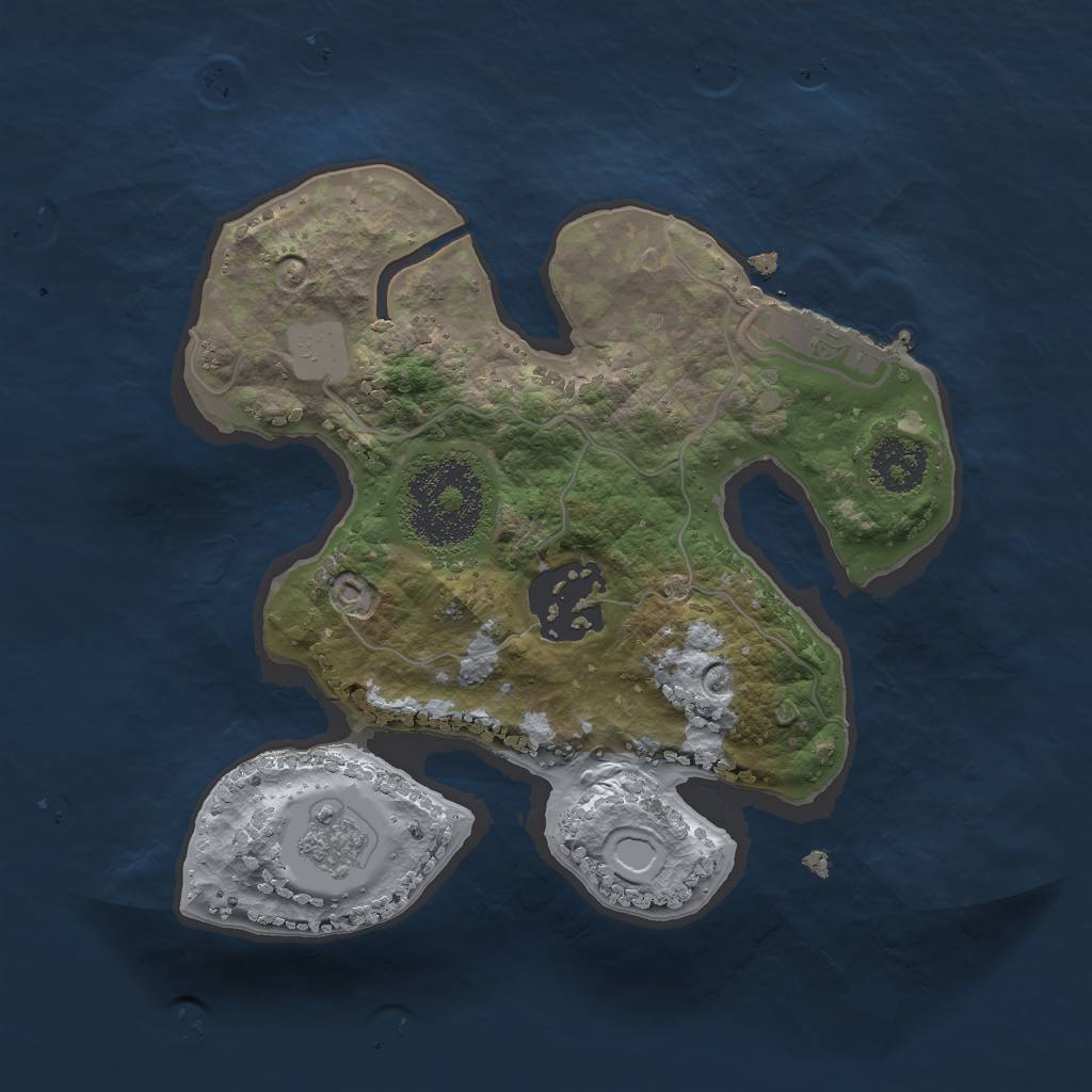 Rust Map: Procedural Map, Size: 2000, Seed: 35512, 8 Monuments