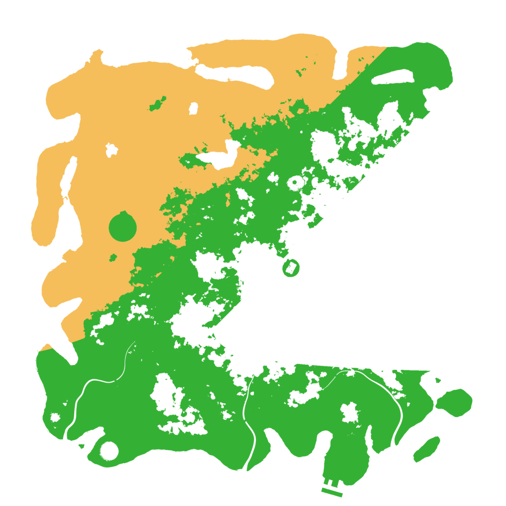 Biome Rust Map: Procedural Map, Size: 4800, Seed: 952540182