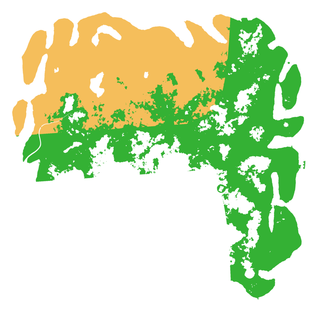 Biome Rust Map: Procedural Map, Size: 6000, Seed: 199110