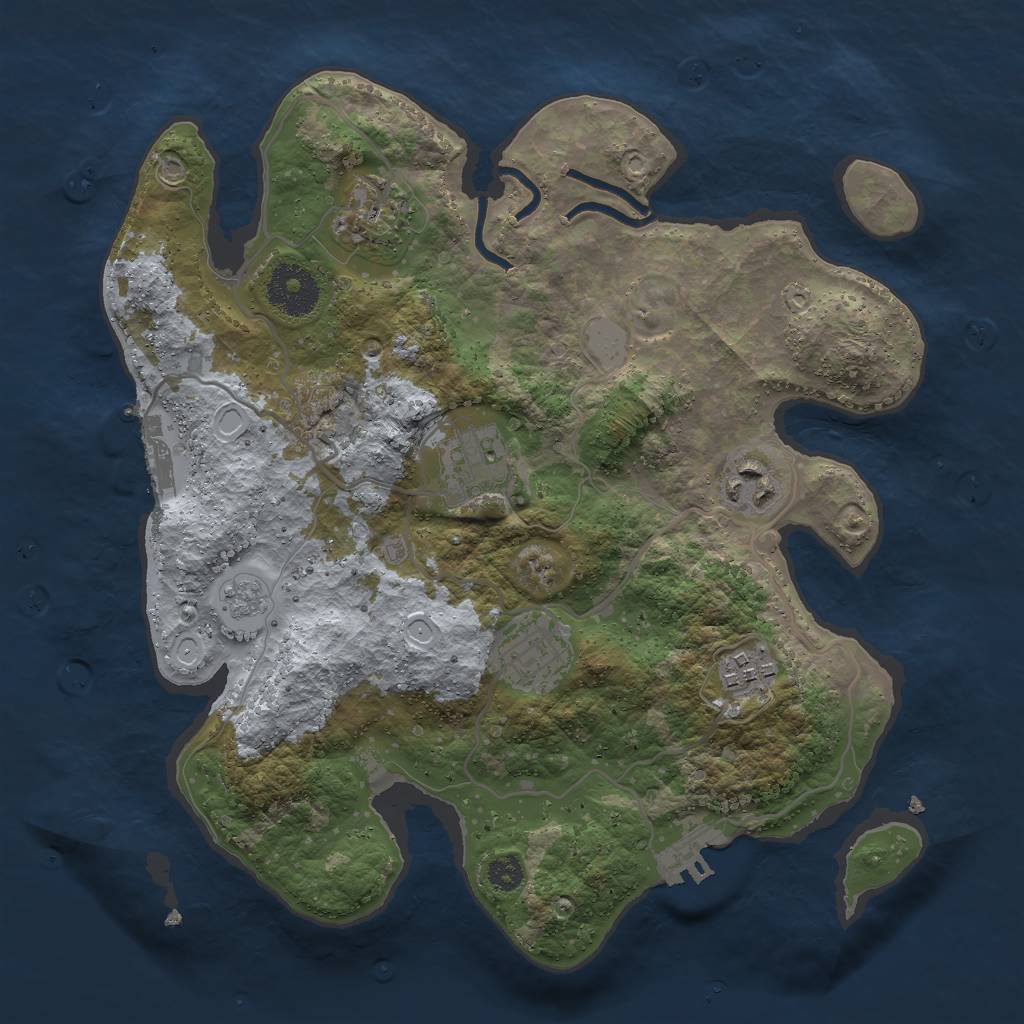Rust Map: Procedural Map, Size: 3000, Seed: 15522, 13 Monuments
