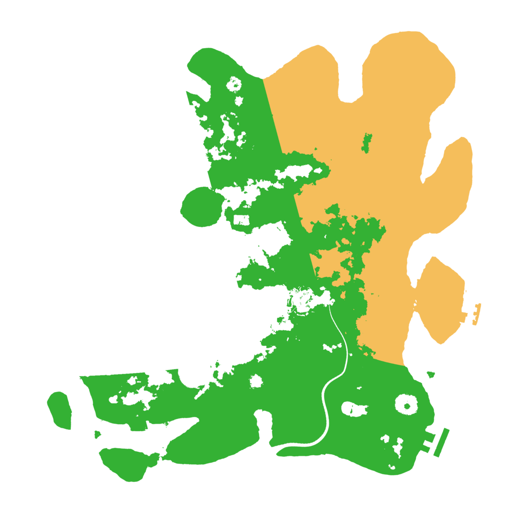 Biome Rust Map: Procedural Map, Size: 3500, Seed: 136346474