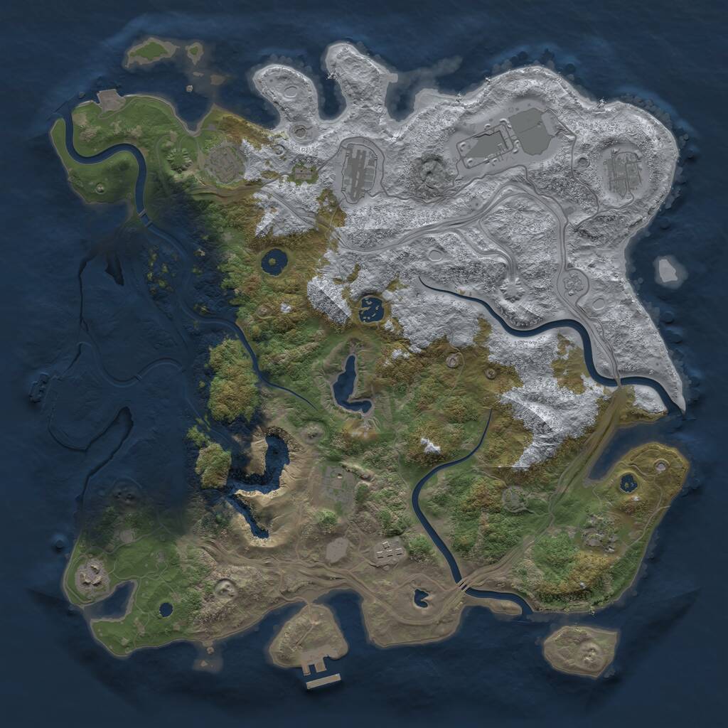 Rust Map: Procedural Map, Size: 4250, Seed: 1856859192, 15 Monuments