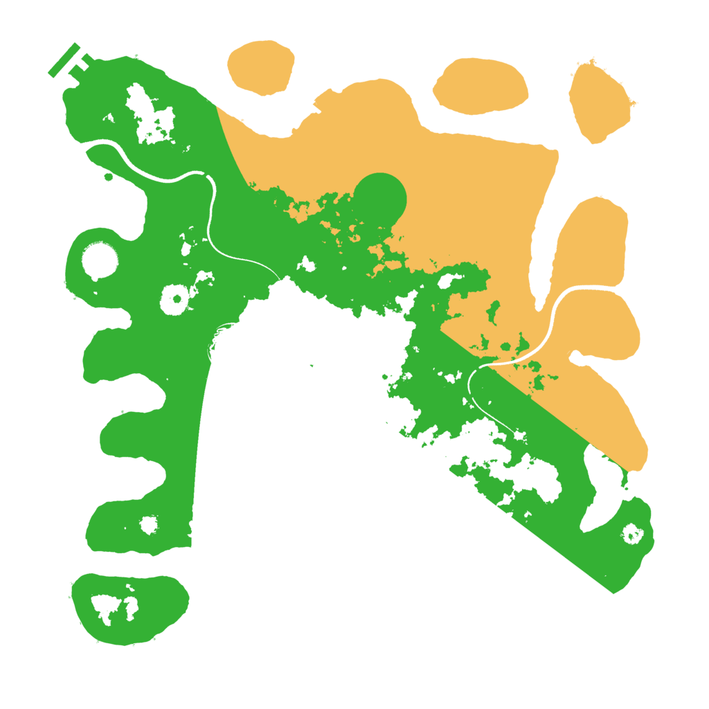 Biome Rust Map: Procedural Map, Size: 3500, Seed: 55487588