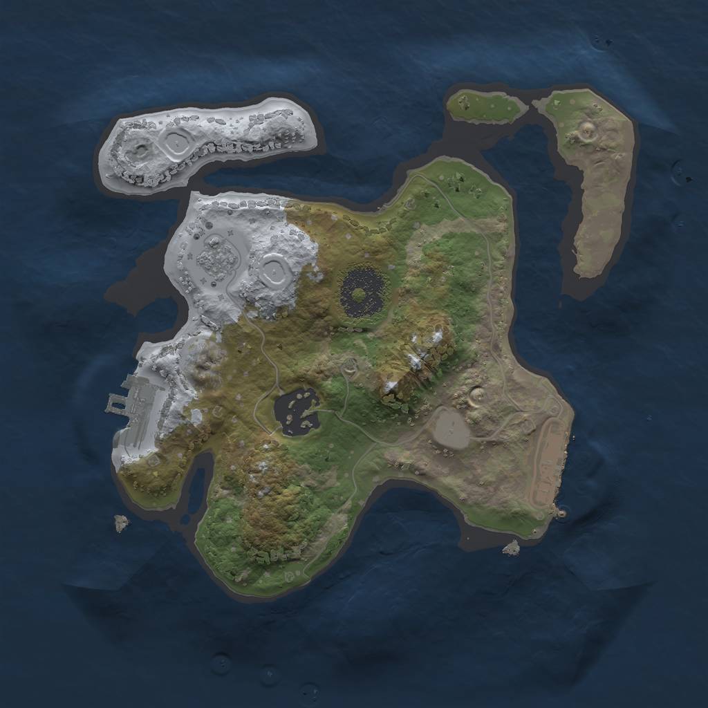Rust Map: Procedural Map, Size: 2200, Seed: 8, 9 Monuments