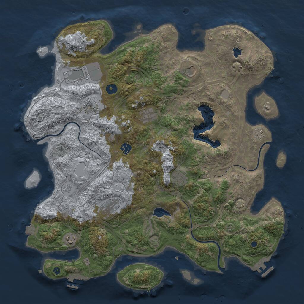 Rust Map: Procedural Map, Size: 4250, Seed: 2751, 15 Monuments