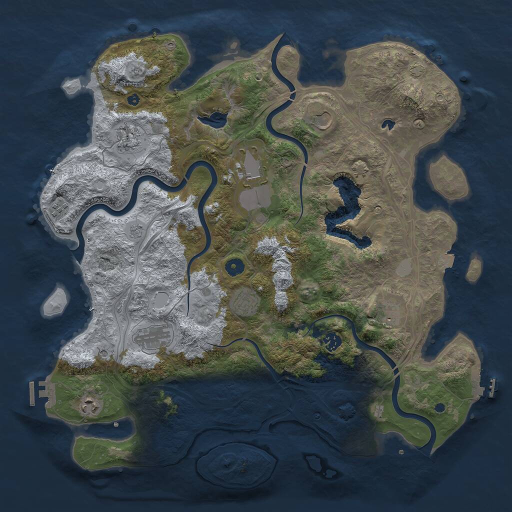 Rust Map: Procedural Map, Size: 4250, Seed: 2751, 15 Monuments