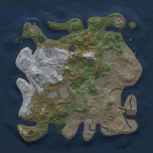 Thumbnail Rust Map: Procedural Map, Size: 3500, Seed: 735722100, 19 Monuments