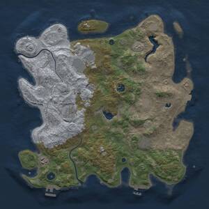 Thumbnail Rust Map: Procedural Map, Size: 4000, Seed: 1813062822, 13 Monuments