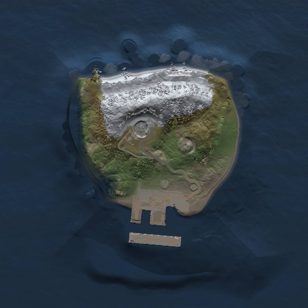 Rust Map: Procedural Map, Size: 1200, Seed: 250, 3 Monuments