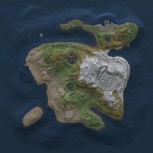 Thumbnail Rust Map: Procedural Map, Size: 2150, Seed: 1265, 9 Monuments