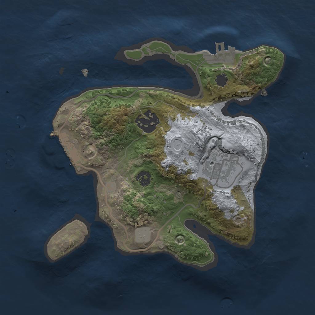 Rust Map: Procedural Map, Size: 2150, Seed: 1265, 9 Monuments
