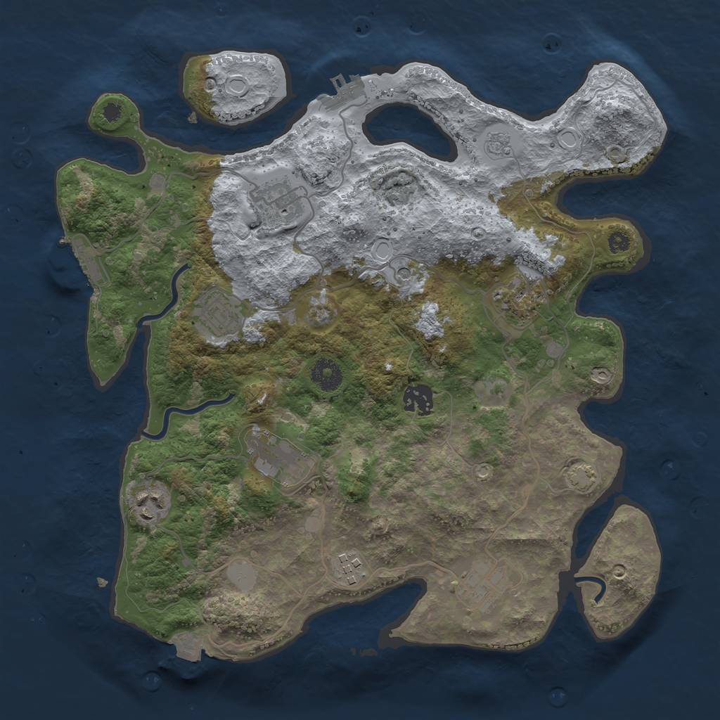Rust Map: Procedural Map, Size: 3400, Seed: 5679899, 16 Monuments